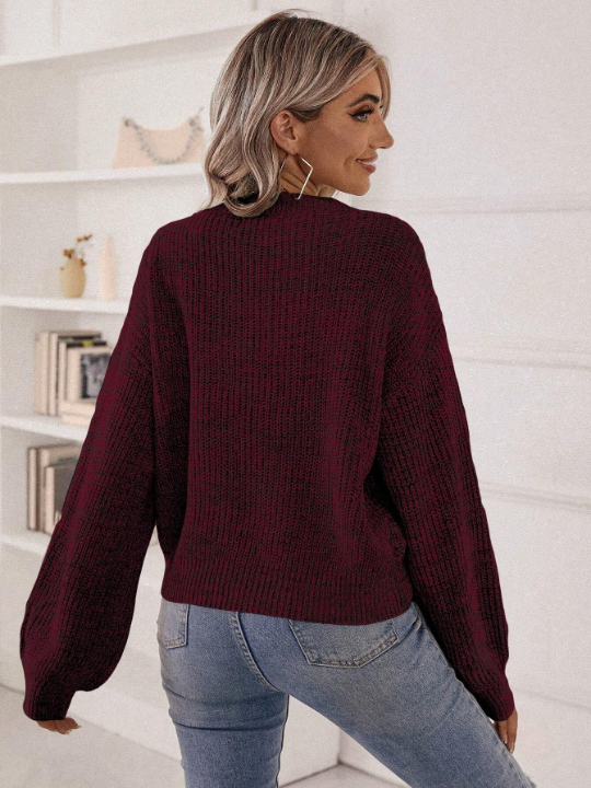 Essnce V Neck Drop Shoulder Sweater