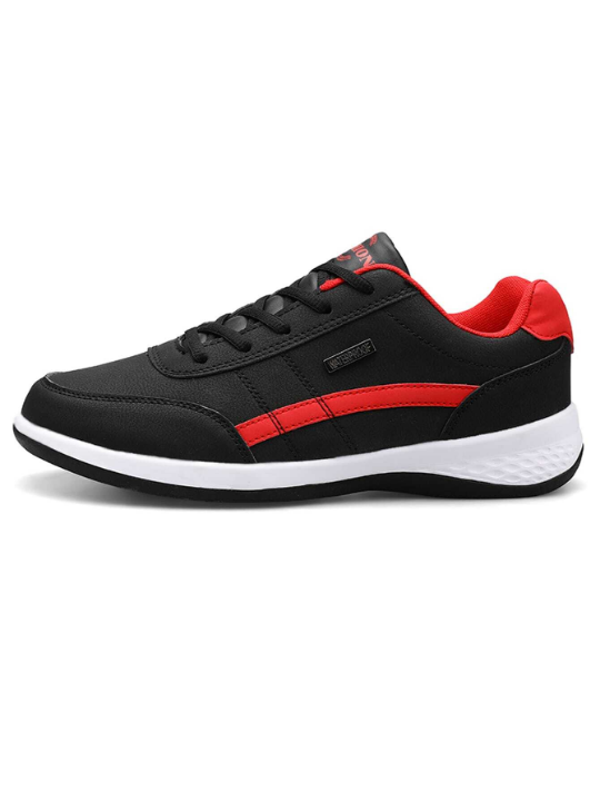 2024 New Style Youth Running Shoes, Popular Leather Surface Pure Color Simple Outdoor Casual Sneakers