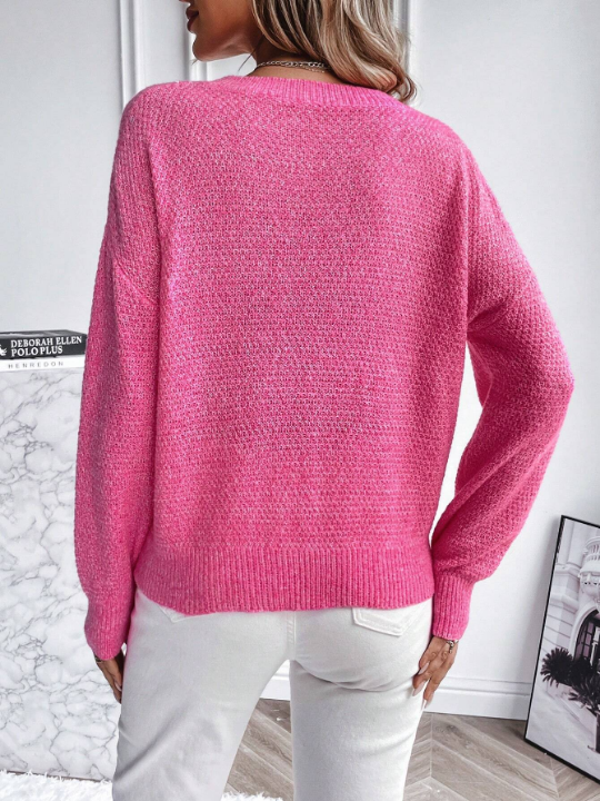 LUNE Solid Drop Shoulder Sweater