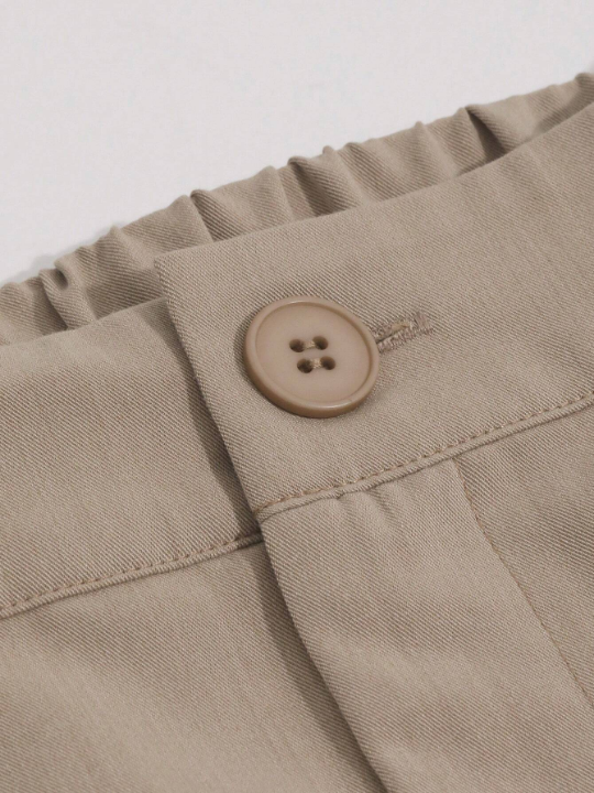 DAZY High Waist Plicated Detail Slant Pocket Pants