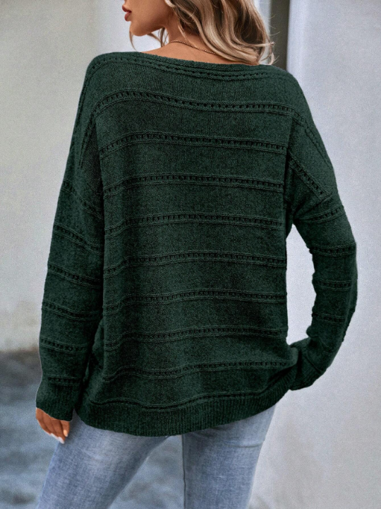 LUNE Solid Drop Shoulder Sweater