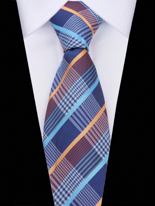 Men Plaid Pattern Tie