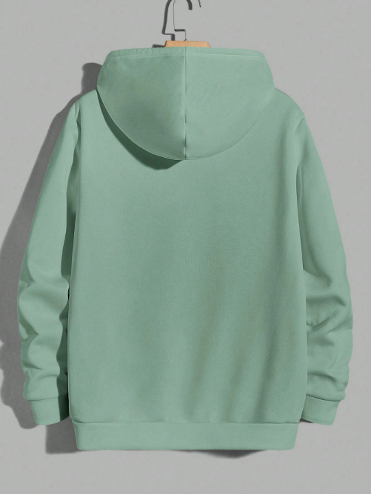 Cottnline Men Letter Graphic Hoodie