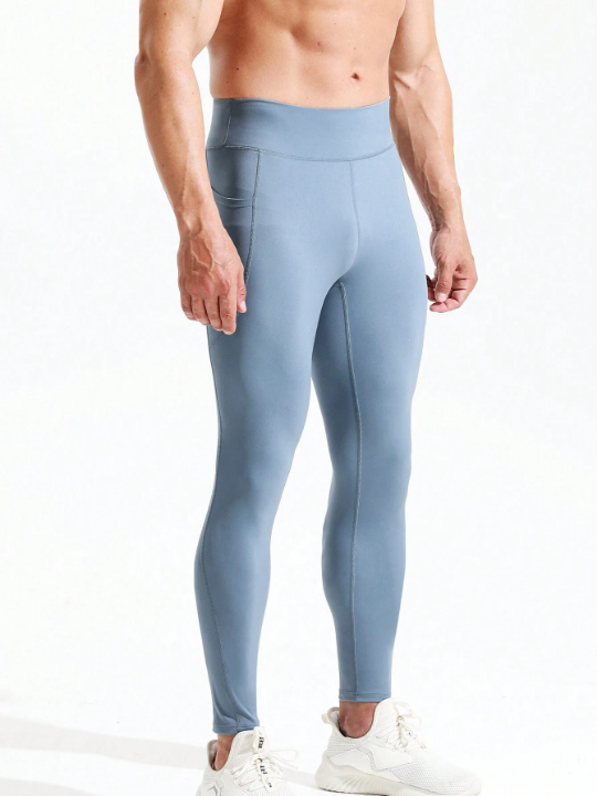 Men's High waisted Base Layer Tights for Enhanced FitnessPerformance and Running Comfort