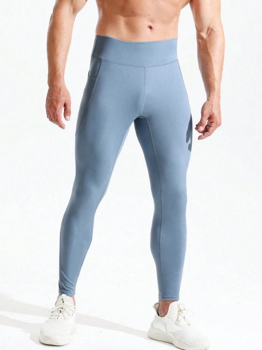 Men's High waisted Base Layer Tights for Enhanced FitnessPerformance and Running Comfort