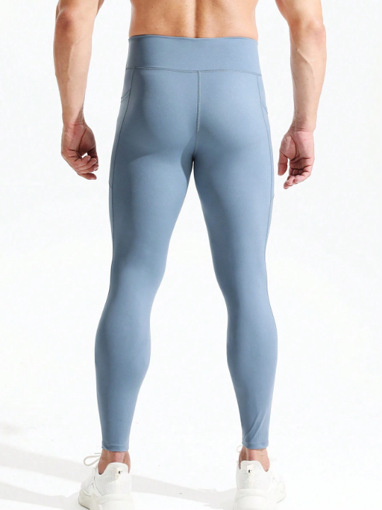 Men's High waisted Base Layer Tights for Enhanced FitnessPerformance and Running Comfort