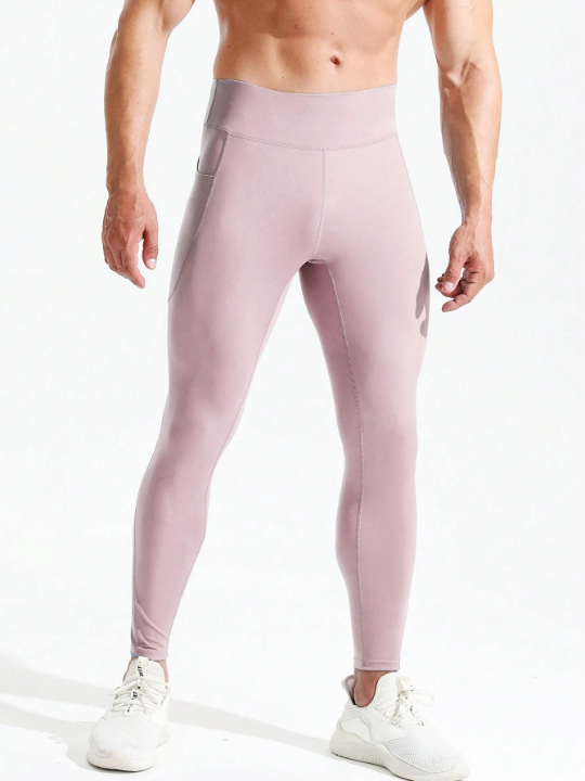 Men's High waisted Base Layer Tights for Enhanced FitnessPerformance and Running Comfort