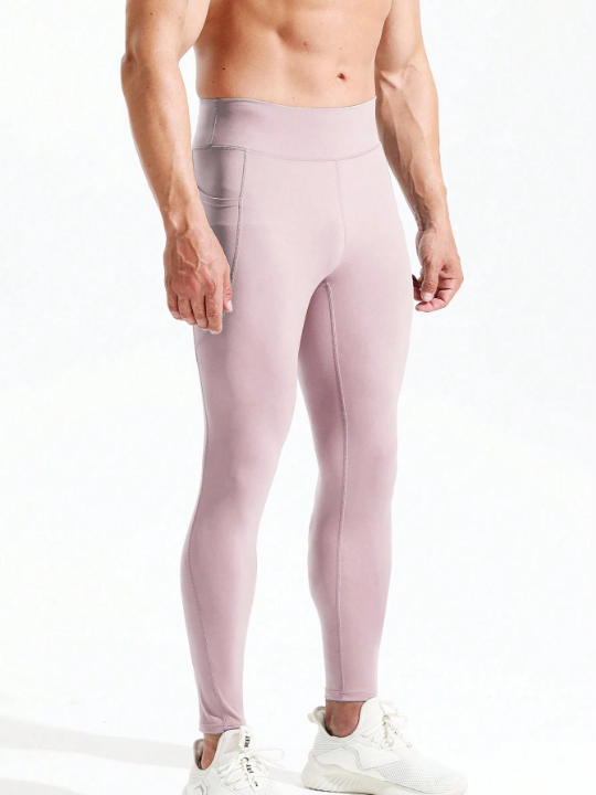 Men's High waisted Base Layer Tights for Enhanced FitnessPerformance and Running Comfort