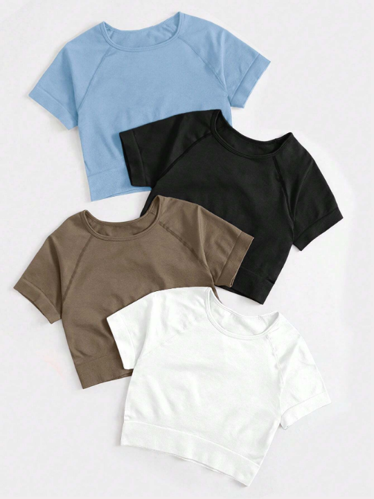 4pcs Raglan Sleeve Sports Tee