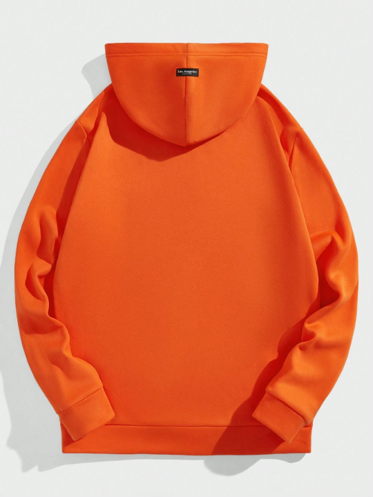 Manfinity Hypemode Men Slogan Graphic Kangaroo Pocket Hoodie