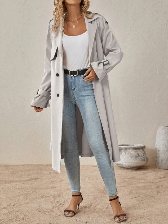 Clasi Double Breasted Belted Trench Coat