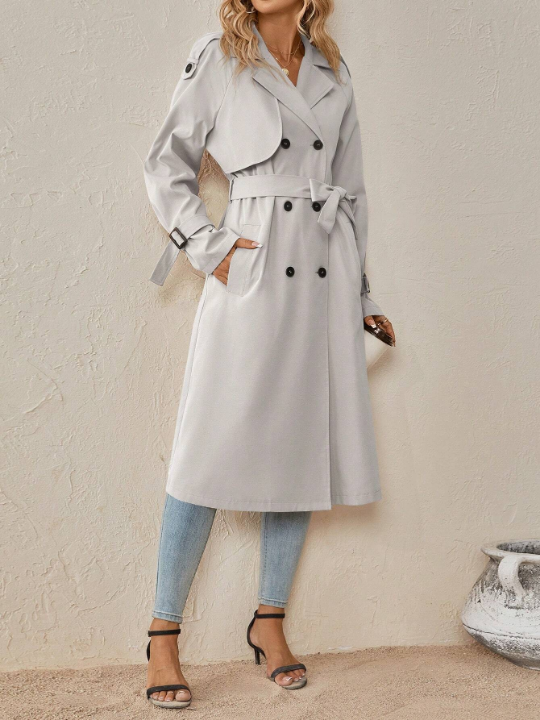 Clasi Double Breasted Belted Trench Coat