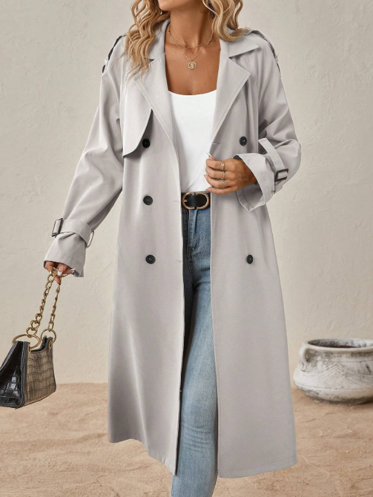 Clasi Double Breasted Belted Trench Coat