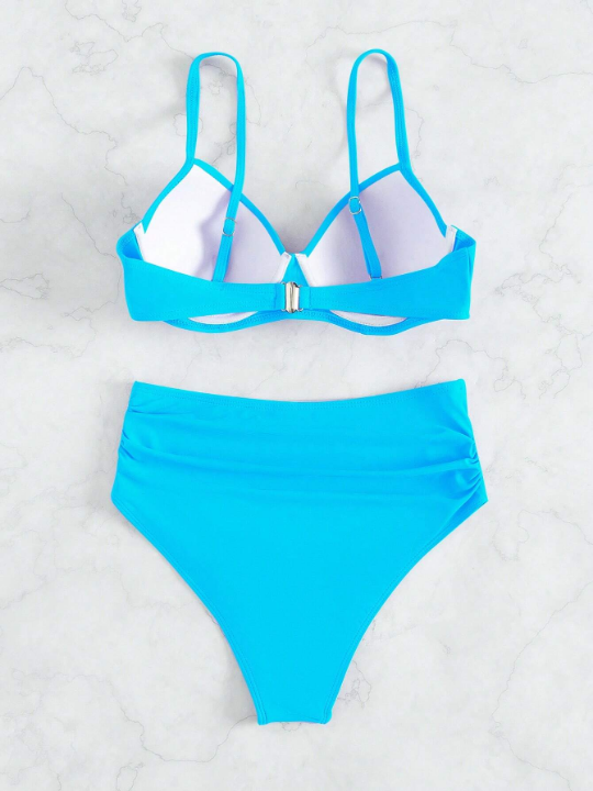 Swim Basics Plain Push Up Bikini Swimsuit