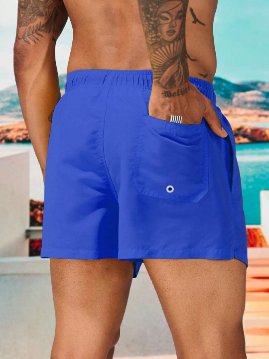 Manfinity Swimmode Men Drawstring Waist Slant Pocket Shorts