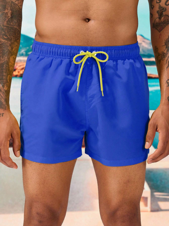 Manfinity Swimmode Men Drawstring Waist Slant Pocket Shorts