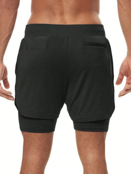 Sport Corelite Men Drawstring Sports Shorts With Phone Pocket