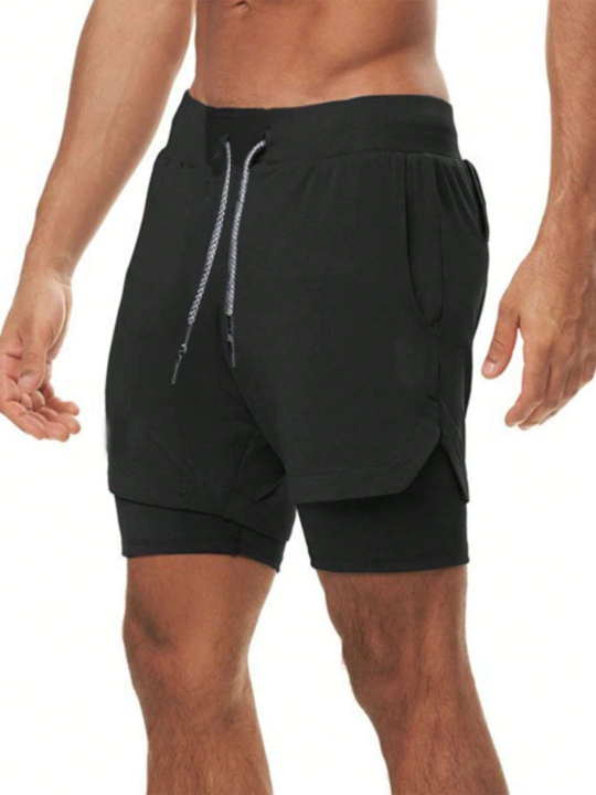 Sport Corelite Men Drawstring Sports Shorts With Phone Pocket