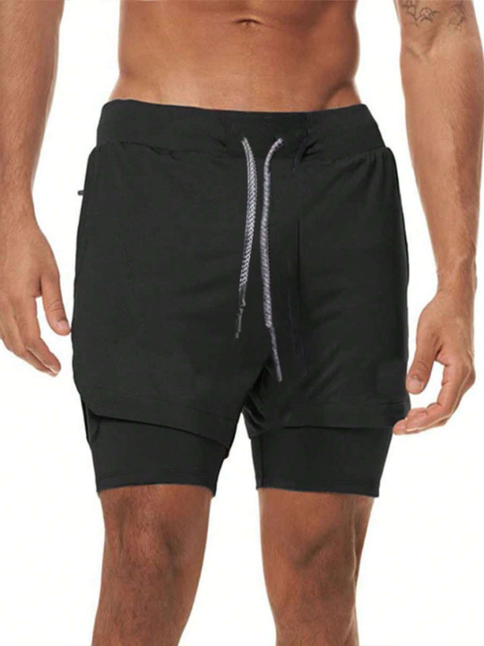 Sport Corelite Men Drawstring Sports Shorts With Phone Pocket