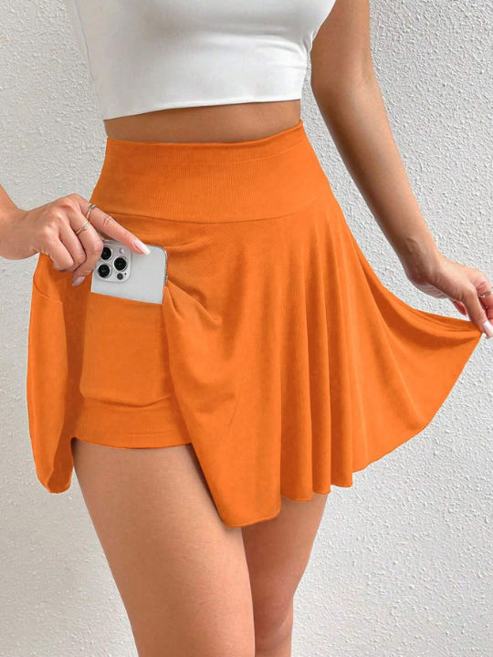 Essnce Solid Side Phone Pocket Skort