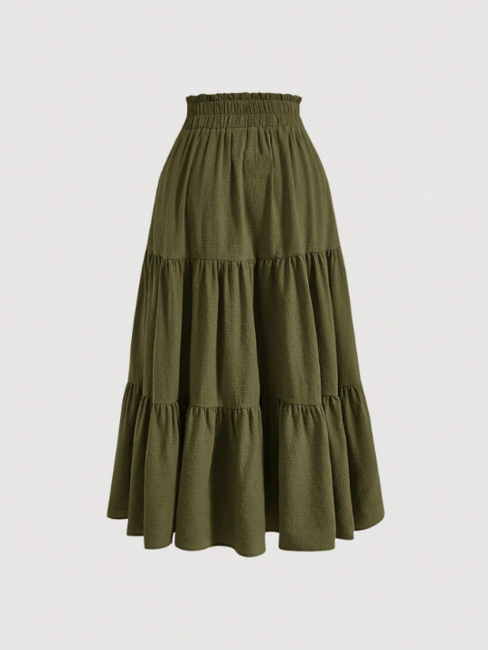 MOD Ruffle Hem Knot Front Skirt