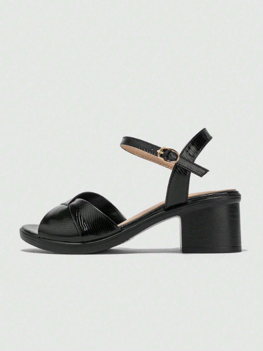 Women's Black High-heeled Sandals - New In Summer, Comfortable And Versatile