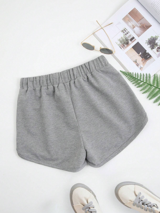 5pcs Drawstring Waist Shorts