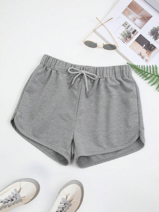 5pcs Drawstring Waist Shorts