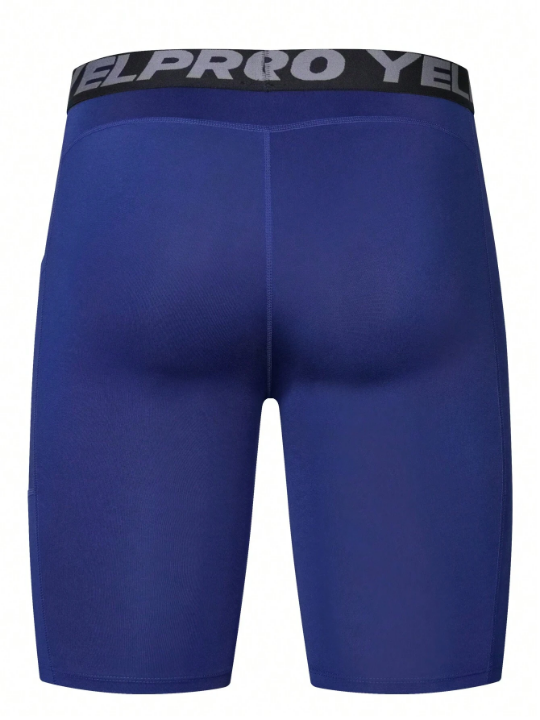 Workout Shorts With Pocket, Sports Running Training Moisture Wicking Elastic Tight Shorts