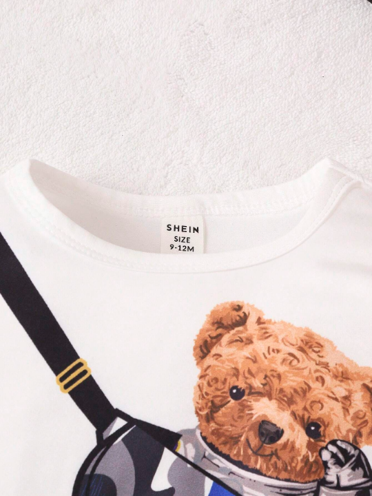 Baby Boy Bear Print Sweatshirt & Sweatpants