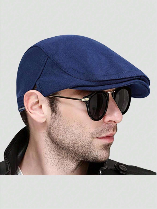 1pc Men's Solid Color Fashionable Casual Beret