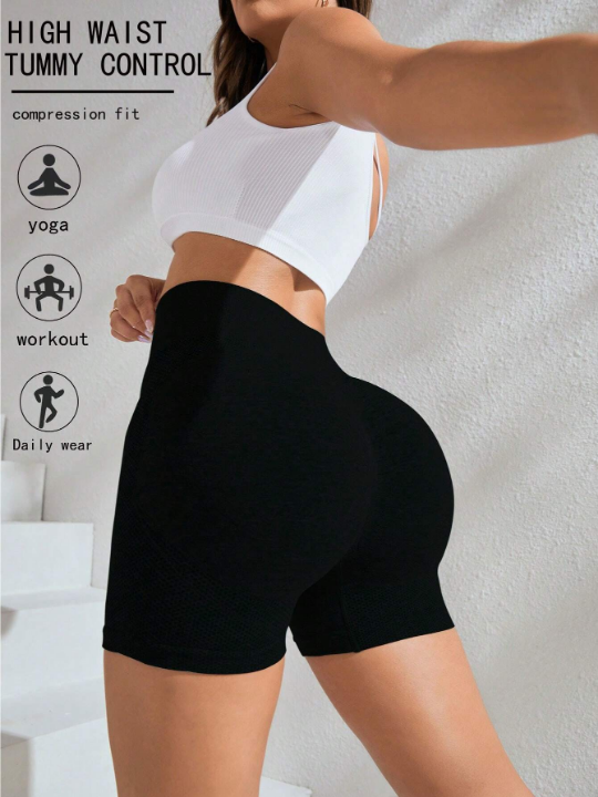 Yoga Basic Wide Waistband Sports Shorts