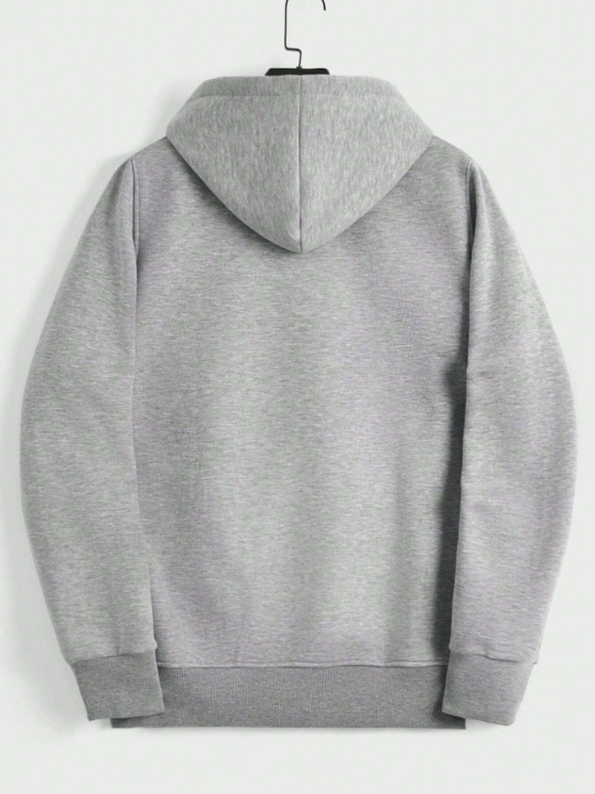 Cottnline Men Zip Up Drawstring Hoodie Without Tee