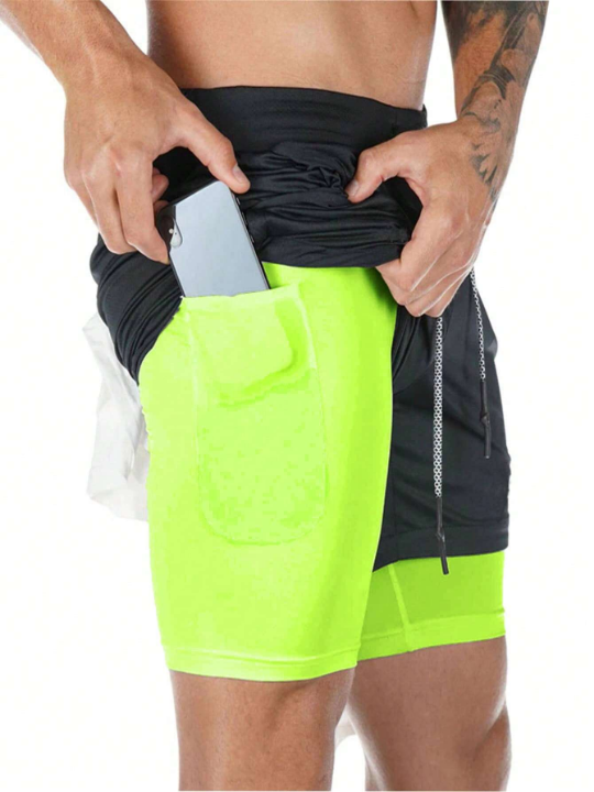 Sport Corelite Men 2 In 1 Phone Pocket Sports Shorts