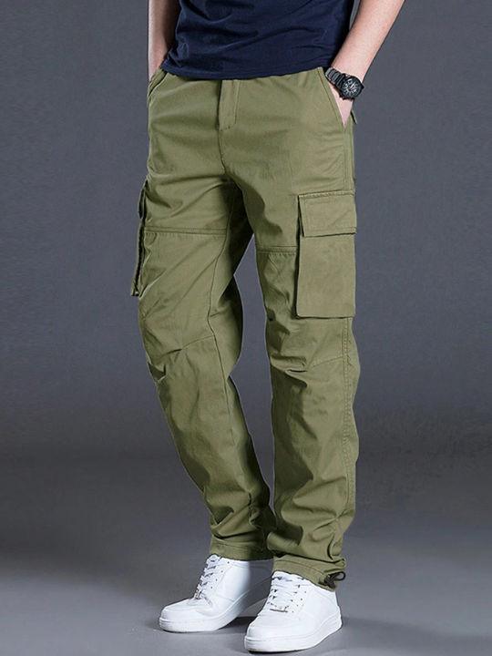 Manfinity Homme Men Flap Pocket Side Cargo Pants