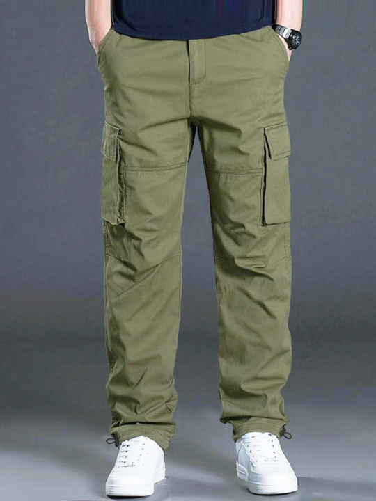 Manfinity Homme Men Flap Pocket Side Cargo Pants