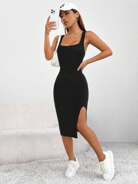 PETITE Split Thigh Tank Dress