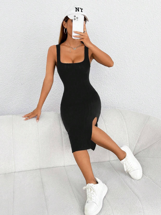 PETITE Split Thigh Tank Dress