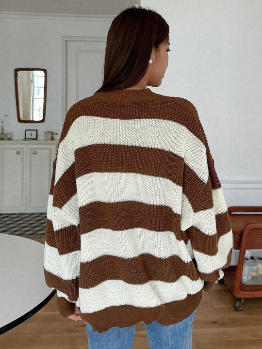 DAZY Two Tone Drop Shoulder Sweater