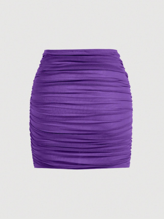 MOD Solid Ruched Wrap Skirt