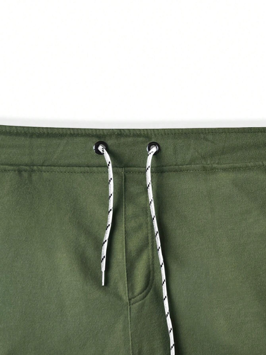 Manfinity Homme Men Letter Patched Drawstring Waist Sweatpants