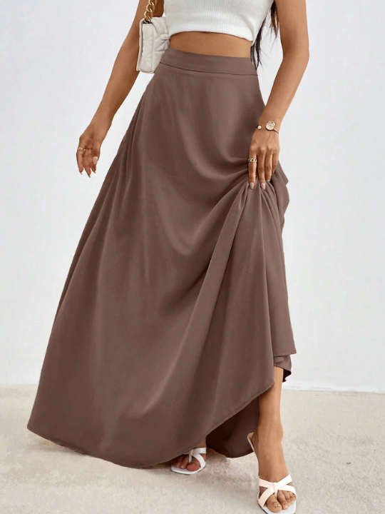 Essnce Solid Maxi Skirt