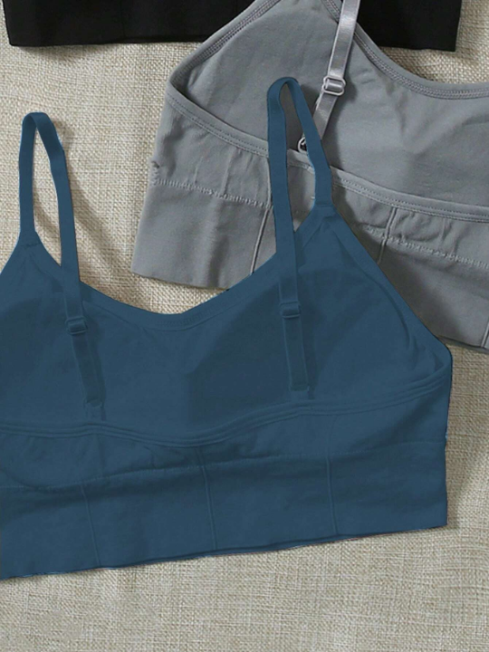 3pack Solid Sports Bra