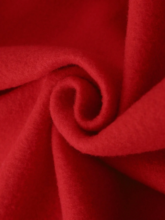 Men Bear Print Kangaroo Pocket Drawstring Thermal Hoodie