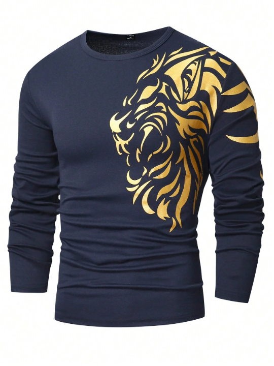 Manfinity Men Lion Print Tee