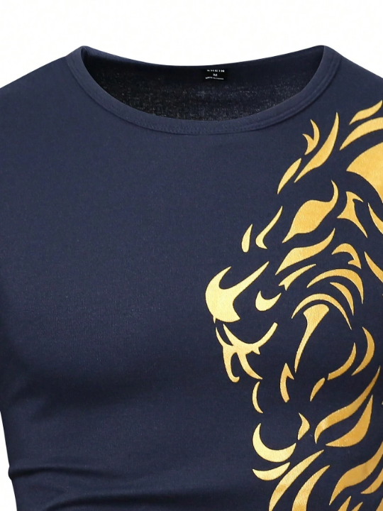 Manfinity Men Lion Print Tee