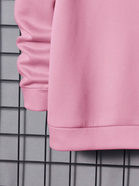 Manfinity Hypemode Men Letter Graphic Drawstring Hoodie