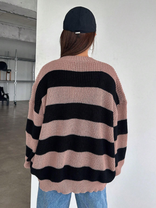 DAZY Color Block Drop Shoulder Sweater