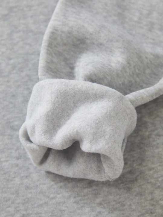 Men Solid Thermal Lined Sweatshirt