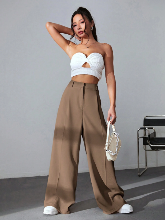 EZwear Solid Wide Comfy Leg Pants